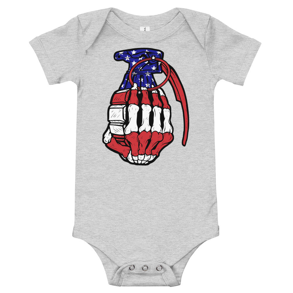 Baby short sleeve one piece Red White Blue