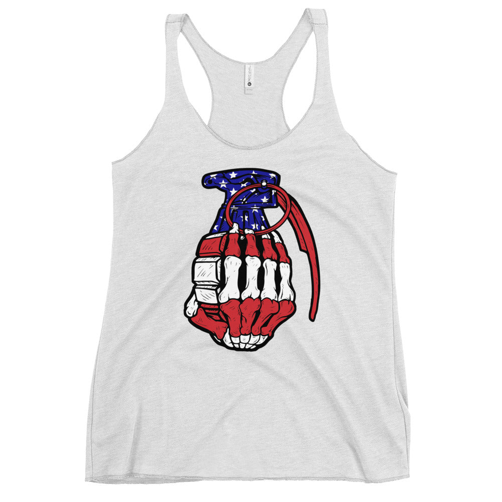 Women's Racerback Tank Red White Blue