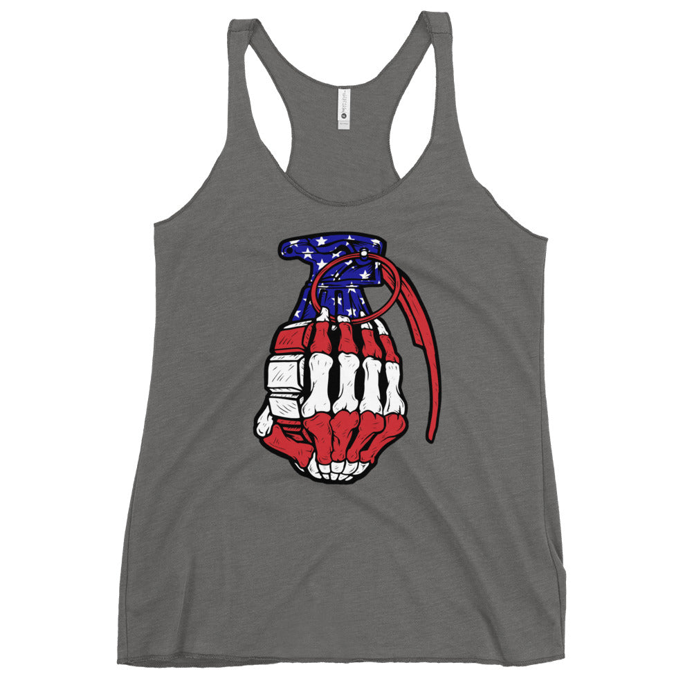 Women's Racerback Tank Red White Blue