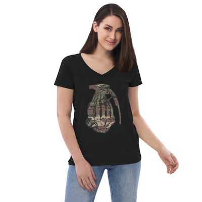 Women’s recycled v-neck t-shirt Camo