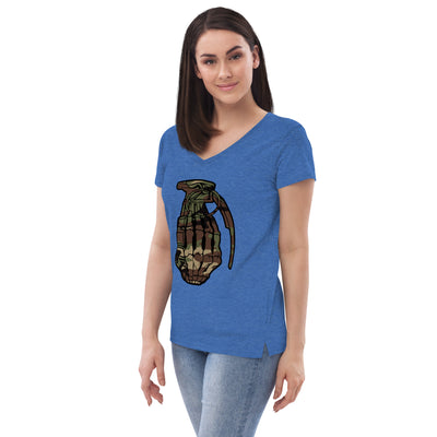 Women’s recycled v-neck t-shirt Camo