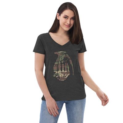 Women’s recycled v-neck t-shirt Camo