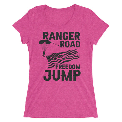 Ladies' short sleeve Tri-Blend Freedom Jump