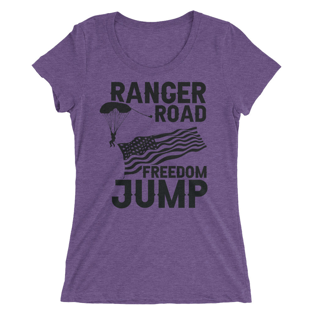 Ladies' short sleeve Tri-Blend Freedom Jump