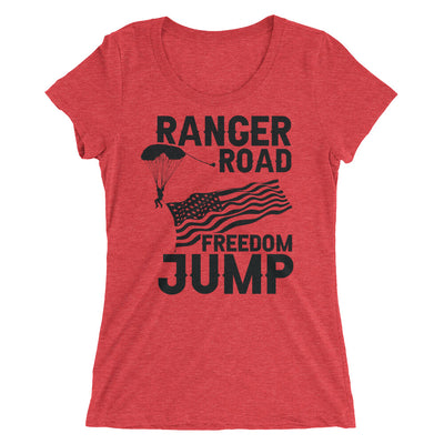 Ladies' short sleeve Tri-Blend Freedom Jump