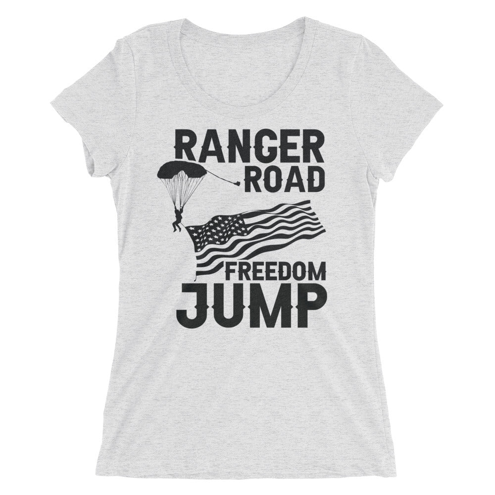 Ladies' short sleeve Tri-Blend Freedom Jump